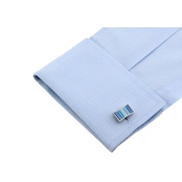 Mansetinööbid - emailitud sinised triibud